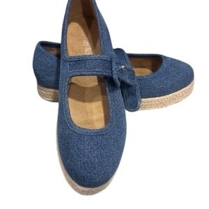 Me Too Blue Denim Espadrille Flats